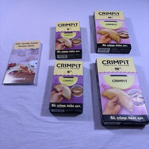 CRIMPIT Tortilla Sealer Two 6 Inch and Two 10 Inch Set Mess Free Snack Maker